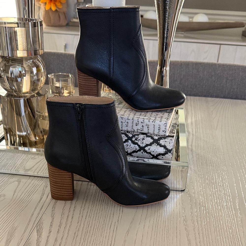 Lucky Brand Black Heeled Boots